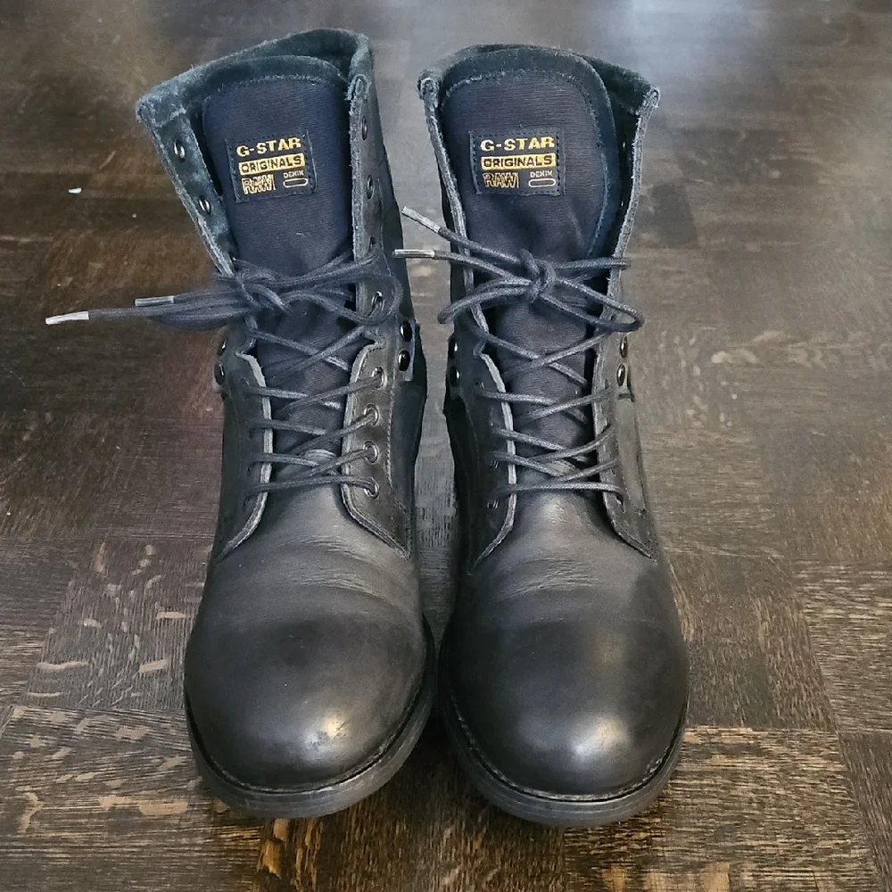G-Star Men's Black Lace-Up Boots - Picture 2 of 9